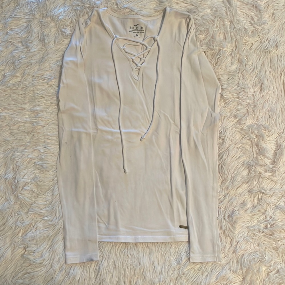 Hollister lace- up top